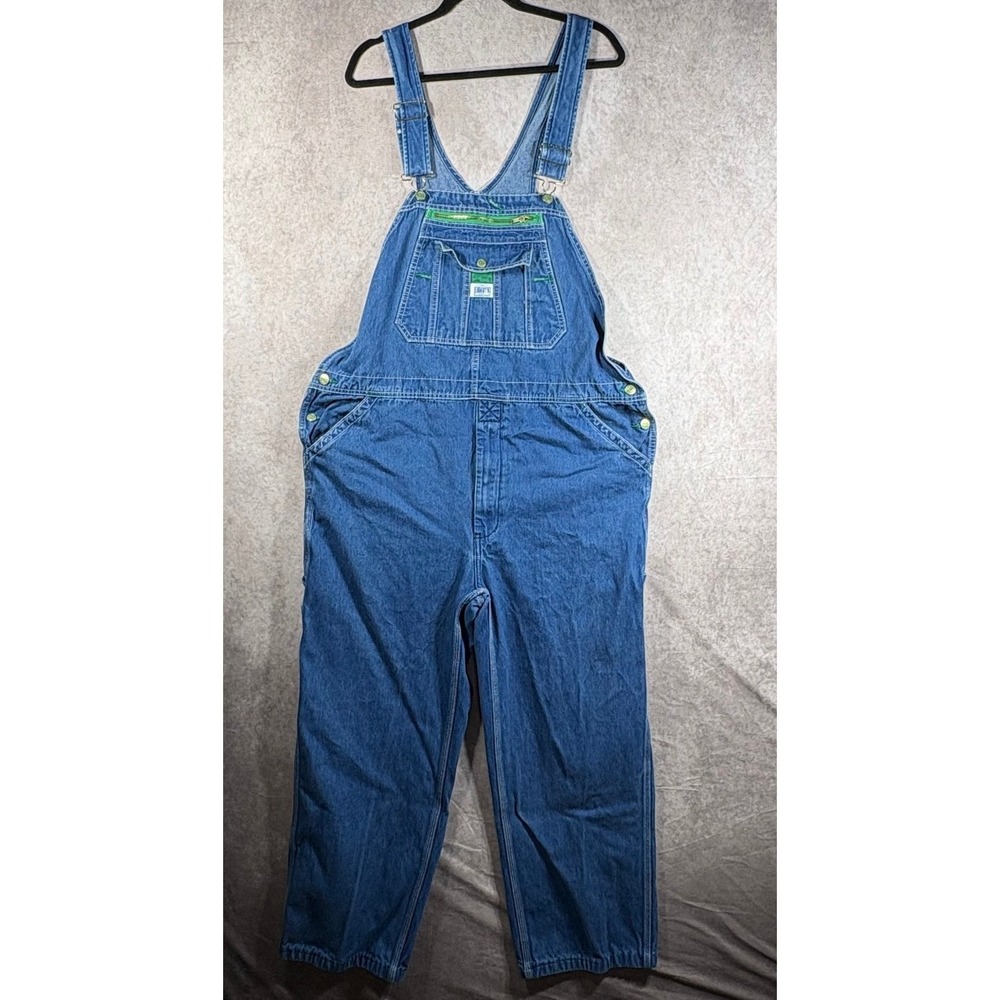Liberty Bib Overalls Mens Size 40X30 Blue Denim Barn Farm Workwear Carpenter
